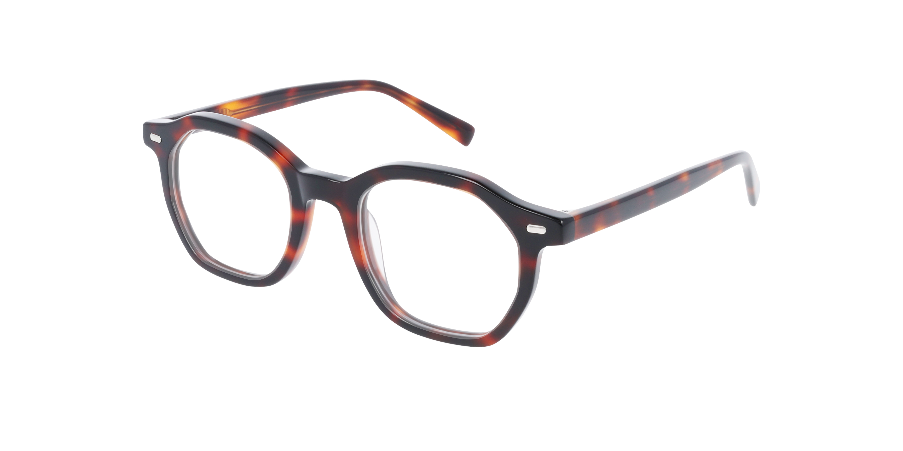 Miles Bruin Havana AcetaatEyeglass Frames van B24, Hoekweergave