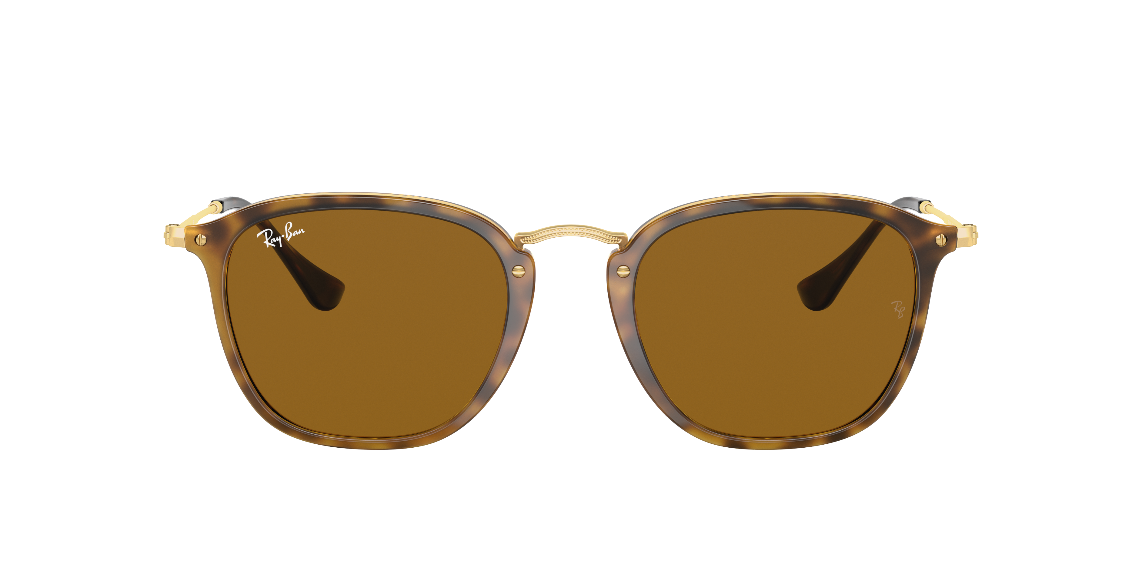 RB2448N Licht Havana KunststofSunglass Frames van B24, met getinte lenzen
