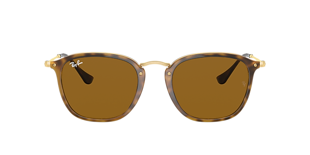 RB2448N Licht Havana KunststofSunglass Frames van B24, met getinte lenzen