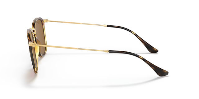 RB2448N Licht Havana KunststofSunglass Frames van B24, Zijaanzicht