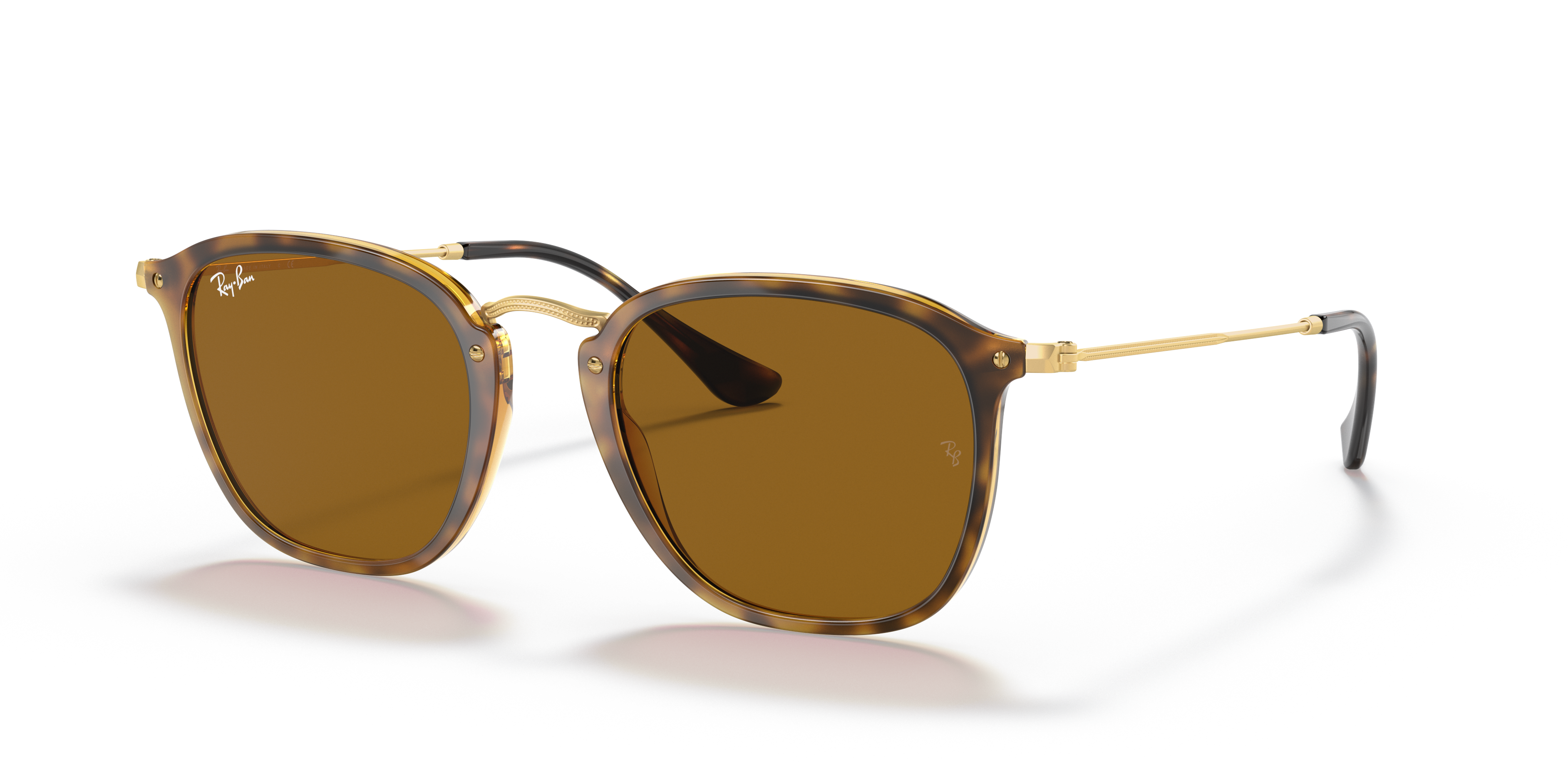 RB2448N Licht Havana KunststofSunglass Frames van B24, Hoekweergave