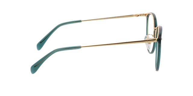 Charlotte Green & Gold AcetatEyeglass Frames von B24, Seitenansicht
