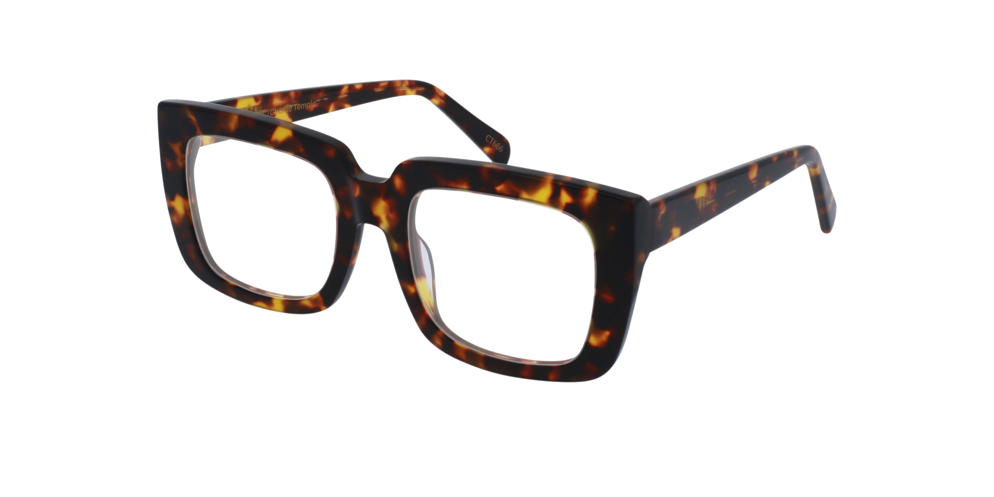 Laila Havana Brown AcetatEyeglass Frames von B24, Dreiviertelansicht