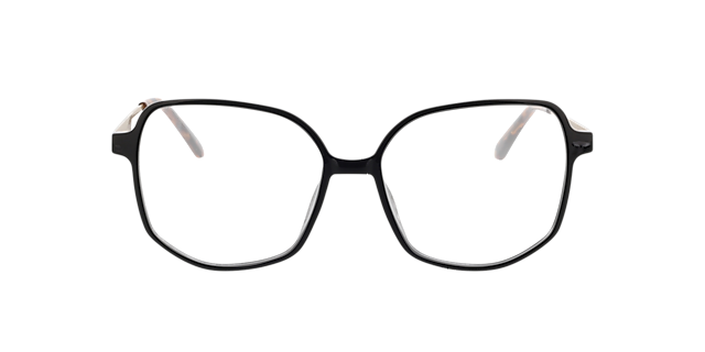 Utopia Zwart  &  satijn goud KunststofEyeglass Frames van B24, Vooraanzicht