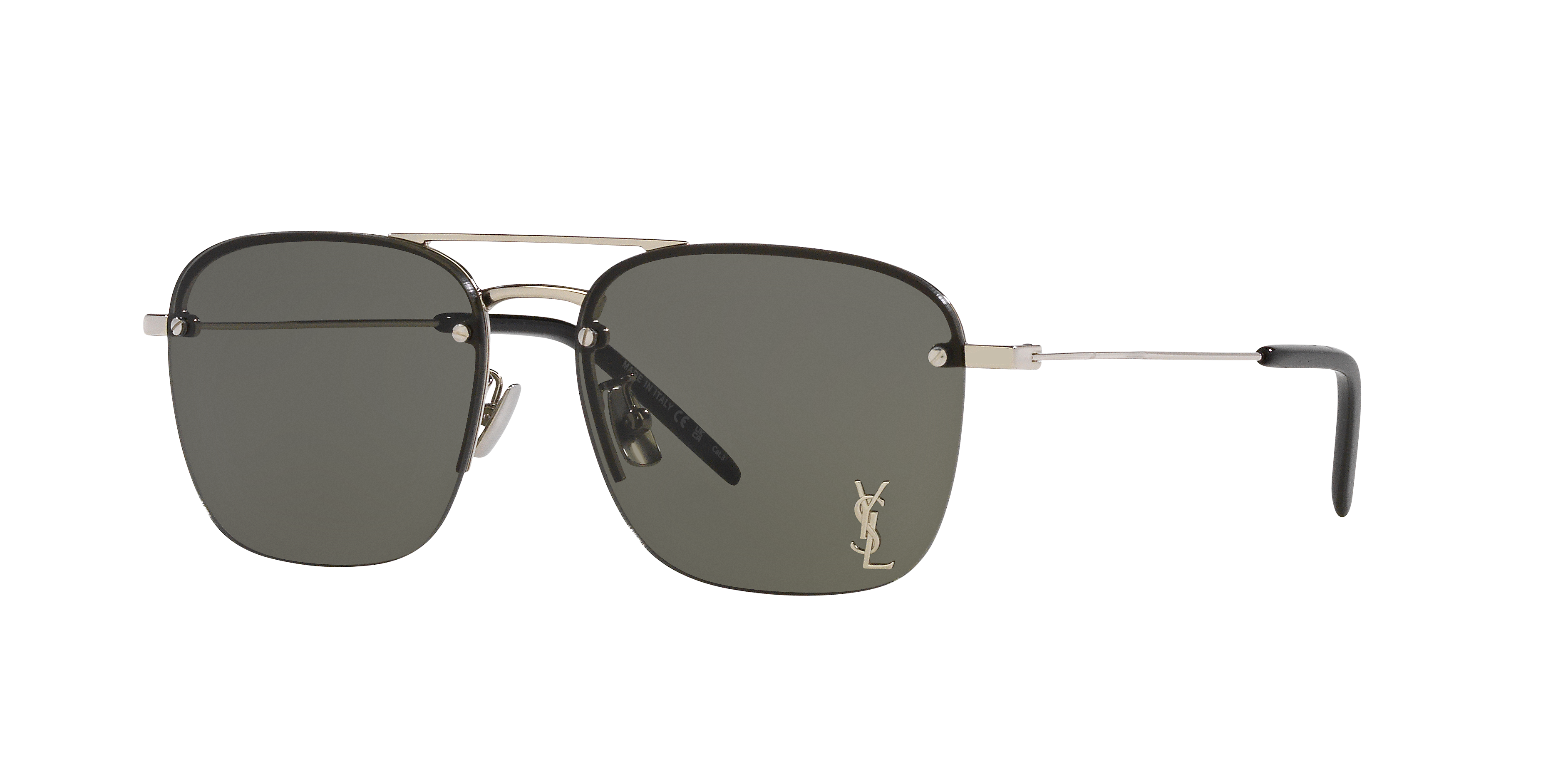 SL 309 M Silber MetallSunglass Frames von B24, Dreiviertelansicht