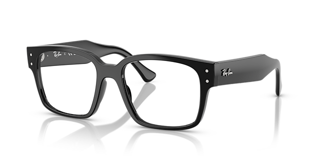 RB7256 Zwart KunststofEyeglass Frames van B24, Hoekweergave