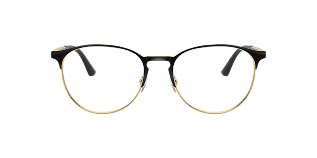 RB6375 Zwart op goud MetaalEyeglass Frames van B24, Vooraanzicht