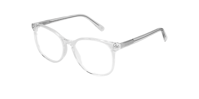 BARRON White Crystal AcetaatEyeglass Frames van B24, Hoekweergave