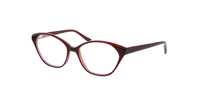 Nora Melkachtig rood  &  paars  &  oranje AcetaatEyeglass Frames van B24, Hoekweergave