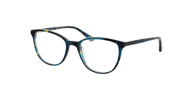 Waverly Blauw geel Havana AcetaatEyeglass Frames van B24, Hoekweergave