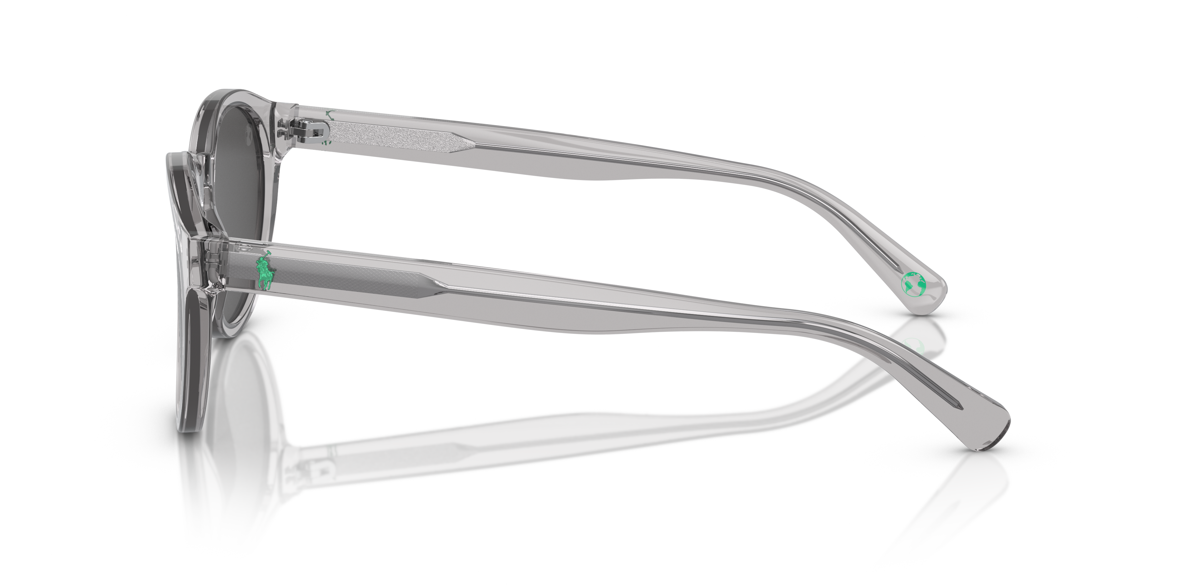 PH4192 Glänzendes transparentes Grau AcetatSunglass Frames von B24, Seitenansicht