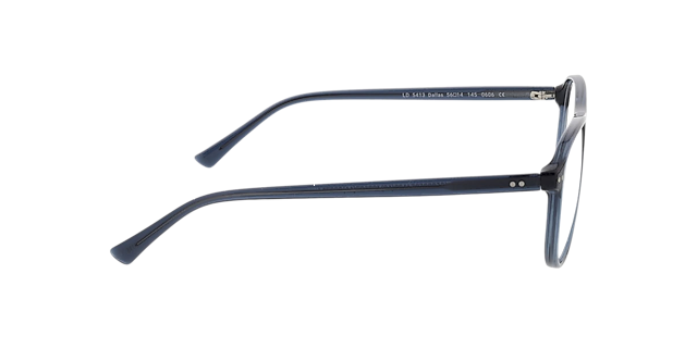 Dallas Kristal donkerblauw KunststofEyeglass Frames van B24, Zijaanzicht