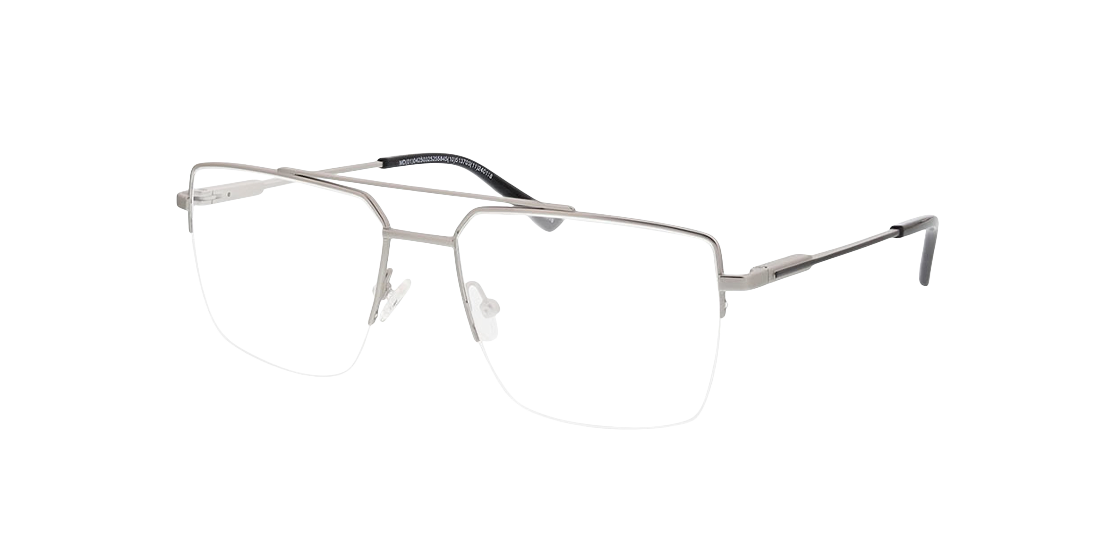 Hamburg Matzilver MetaalEyeglass Frames van B24, Hoekweergave