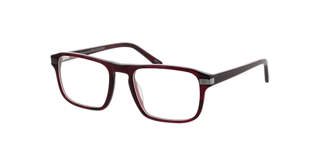 Torrance Rood hoorn & gunmetal AcetaatEyeglass Frames van B24, Hoekweergave