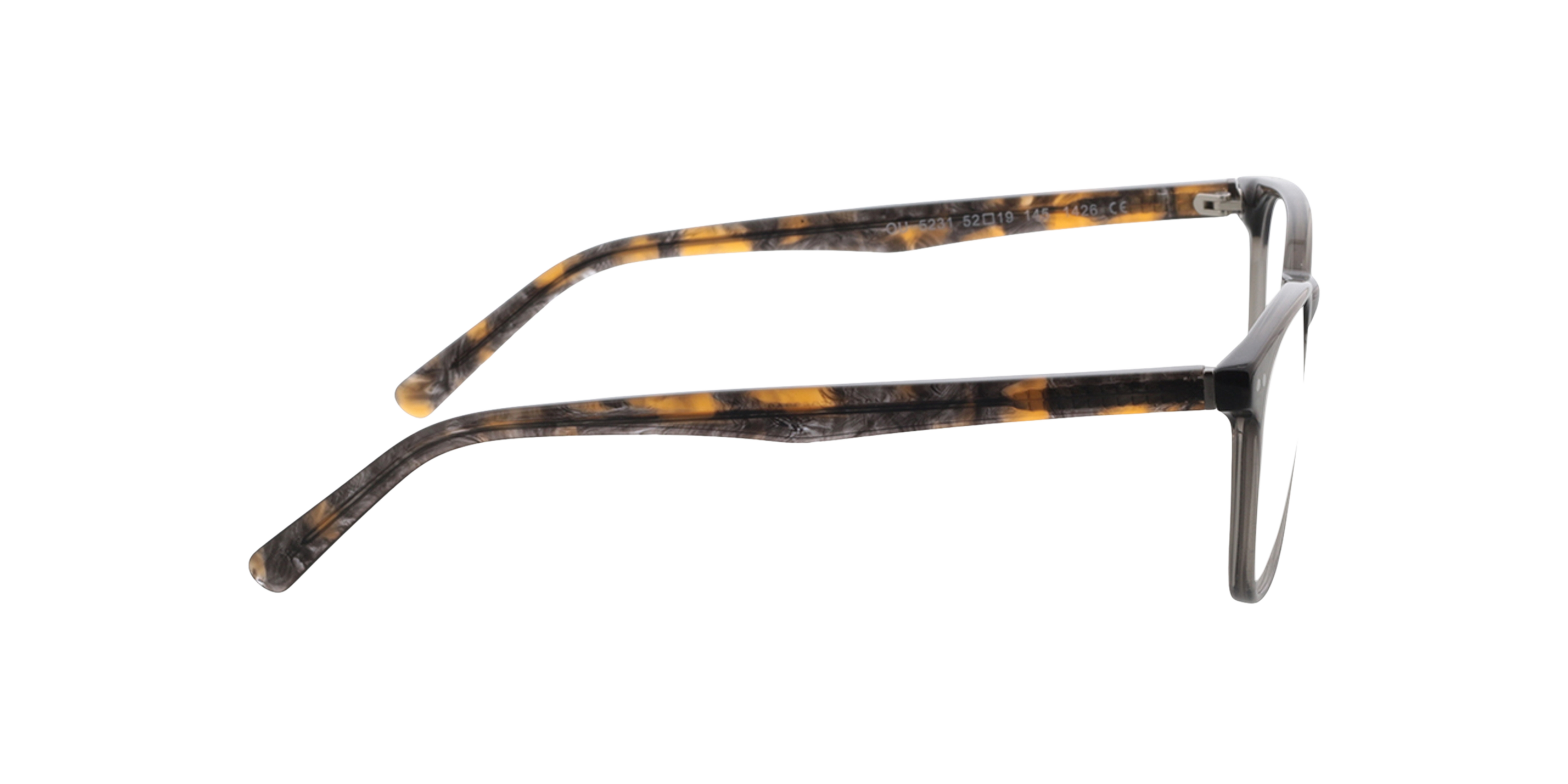 Johnny Kristal grijs  &amp;  grijs Havana AcetaatEyeglass Frames van B24, Zijaanzicht