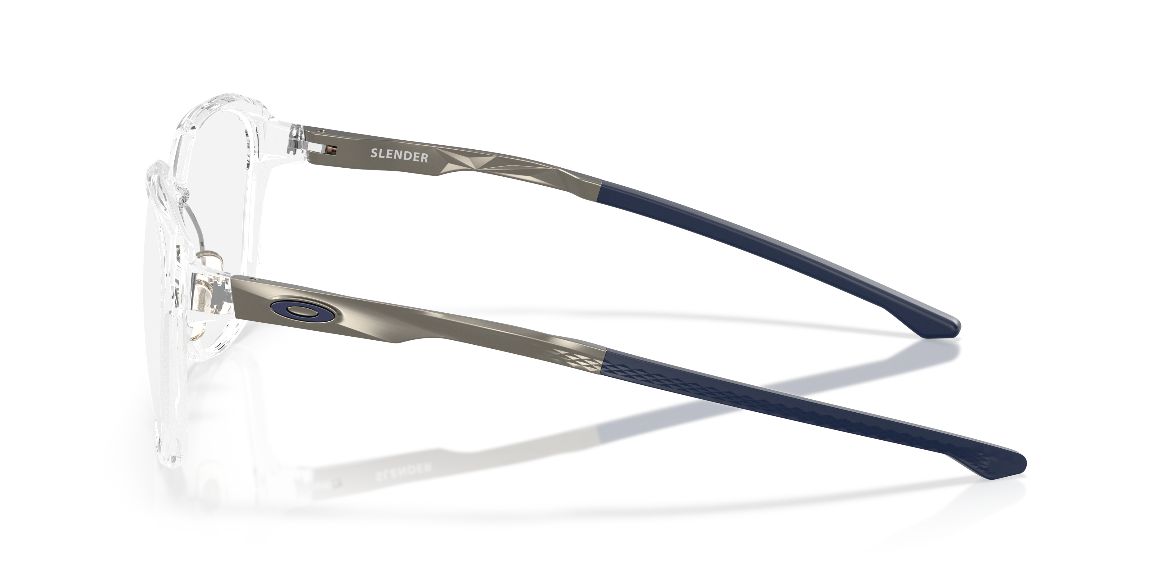 Slender Glanzend transparant KunststofEyeglass Frames van B24, Zijaanzicht