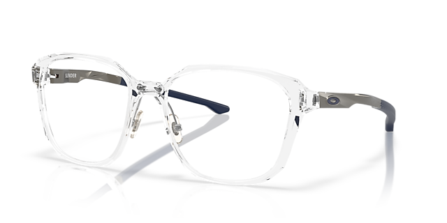 Slender Glanzend transparant KunststofEyeglass Frames van B24, Hoekweergave