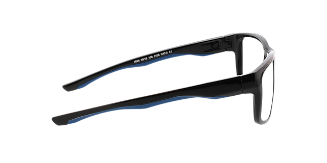 Beat Zwart  &  donkerblauw KunststofEyeglass Frames van B24, Zijaanzicht