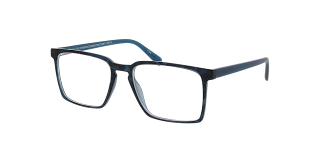 Lincoln Mat Havana blauw  &  matblauw KunststofEyeglass Frames van B24, Hoekweergave