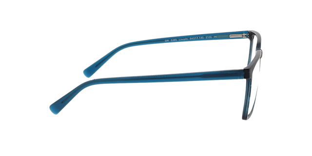 Lincoln Mat Havana blauw  &  matblauw KunststofEyeglass Frames van B24, Zijaanzicht