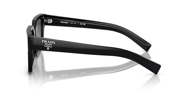 PR 03ZS Schwarz AcetatSunglass Frames von B24, Seitenansicht