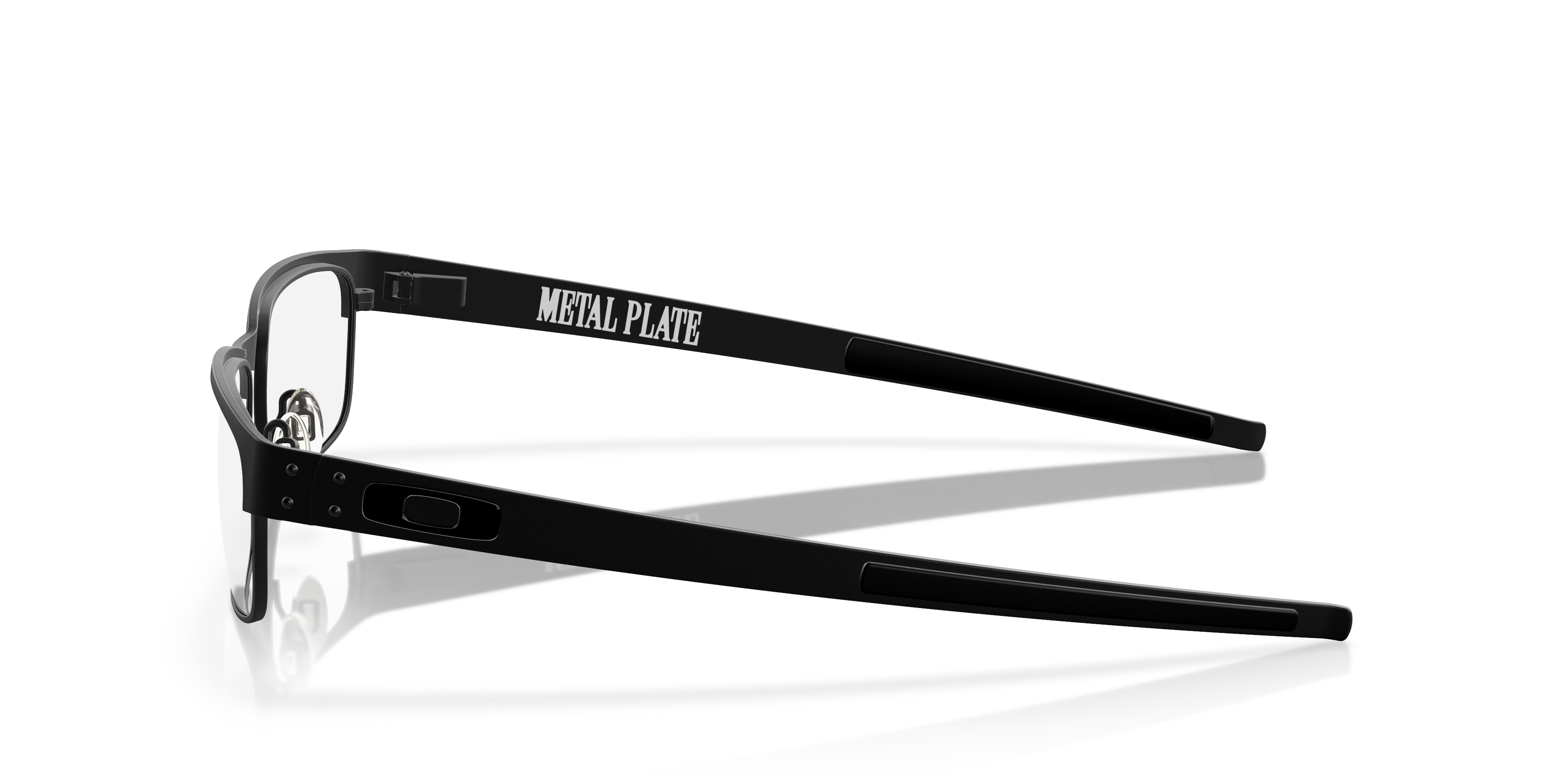 Metal Plate™ Matzwart TitaanEyeglass Frames van B24, Zijaanzicht