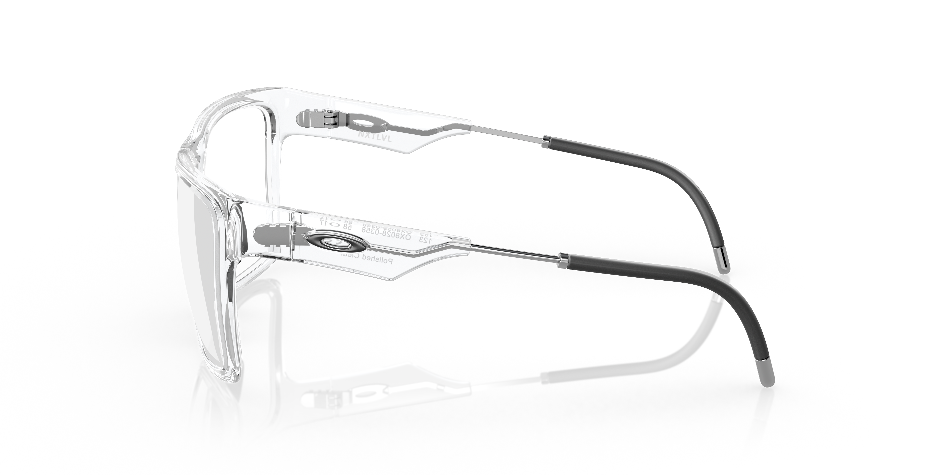 NXTLVL Transparent glänzend KunststoffEyeglass Frames von B24, Seitenansicht