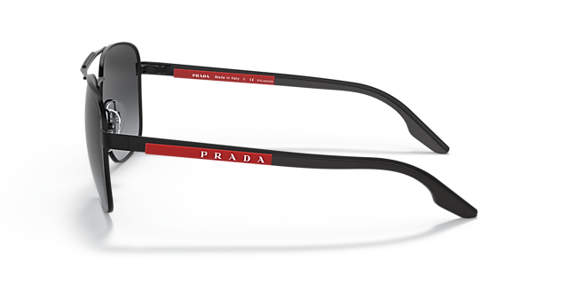 PS 53XS Matt Schwarz MetallSunglass Frames von B24, Seitenansicht
