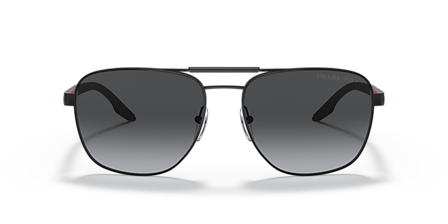 PS 53XS Matt Schwarz MetallSunglass Frames von B24, Vorderansicht