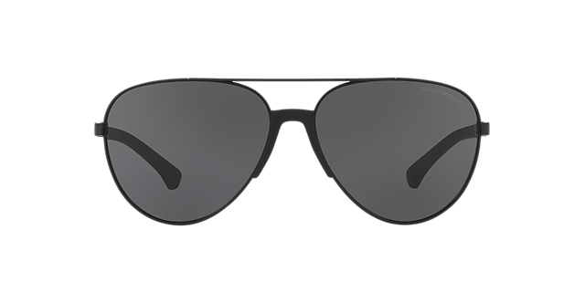 EA2059 Matzwart MetaalSunglass Frames van B24, Vooraanzicht