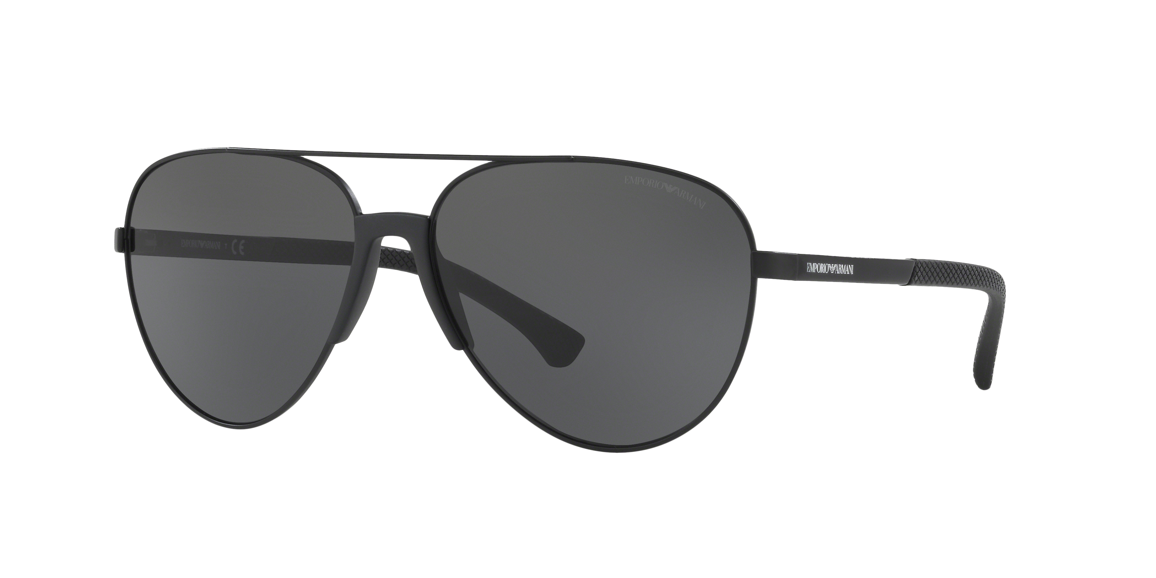 EA2059 Matt Schwarz MetallSunglass Frames von B24, Dreiviertelansicht