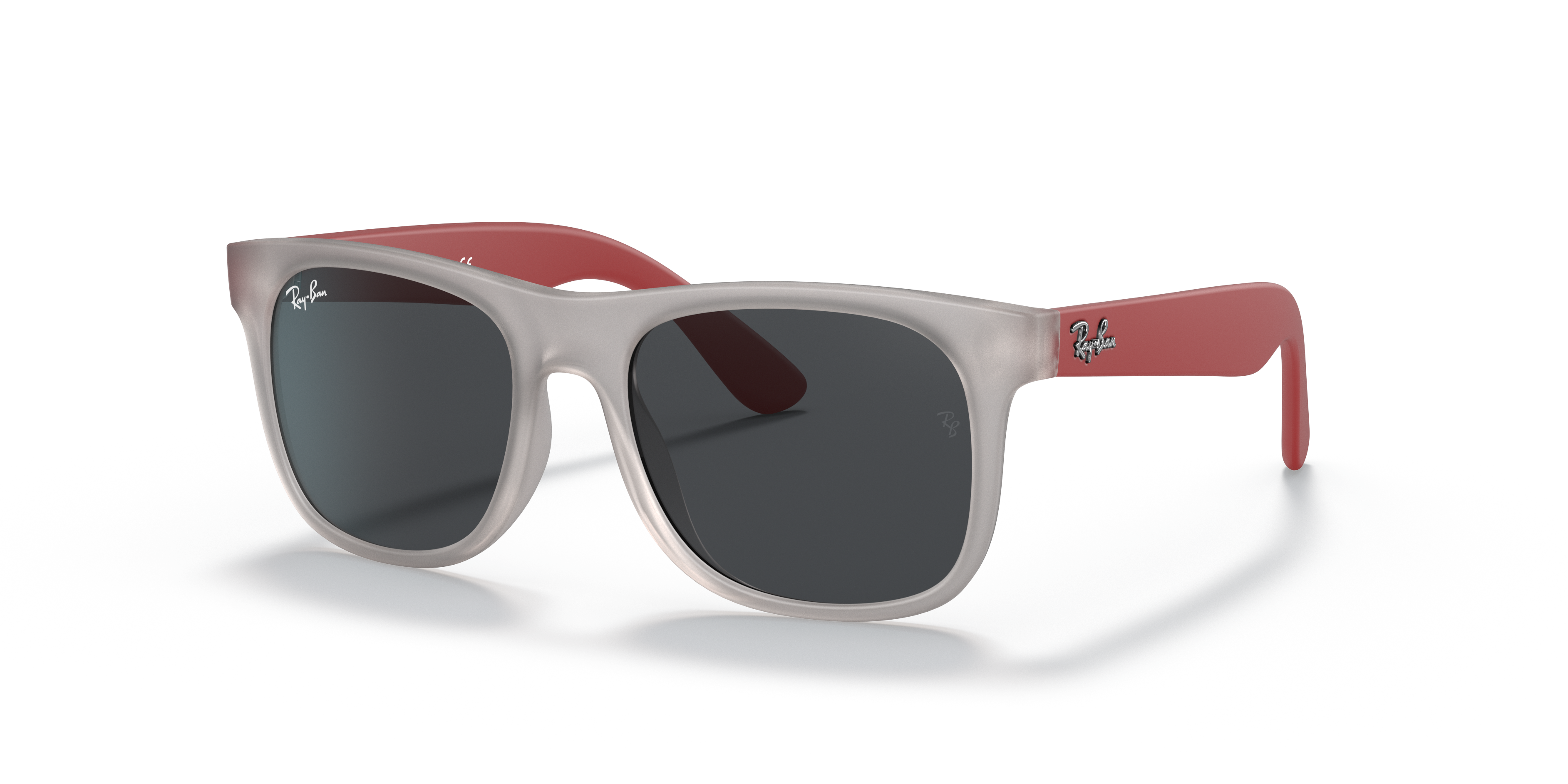 RB9069S Transparant grijs KunststofSunglass Frames van B24, Hoekweergave
