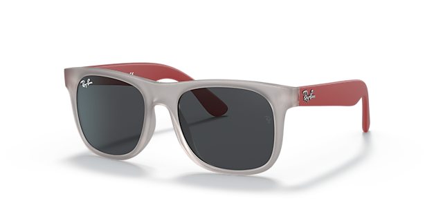RB9069S Transparant grijs KunststofSunglass Frames van B24, Hoekweergave