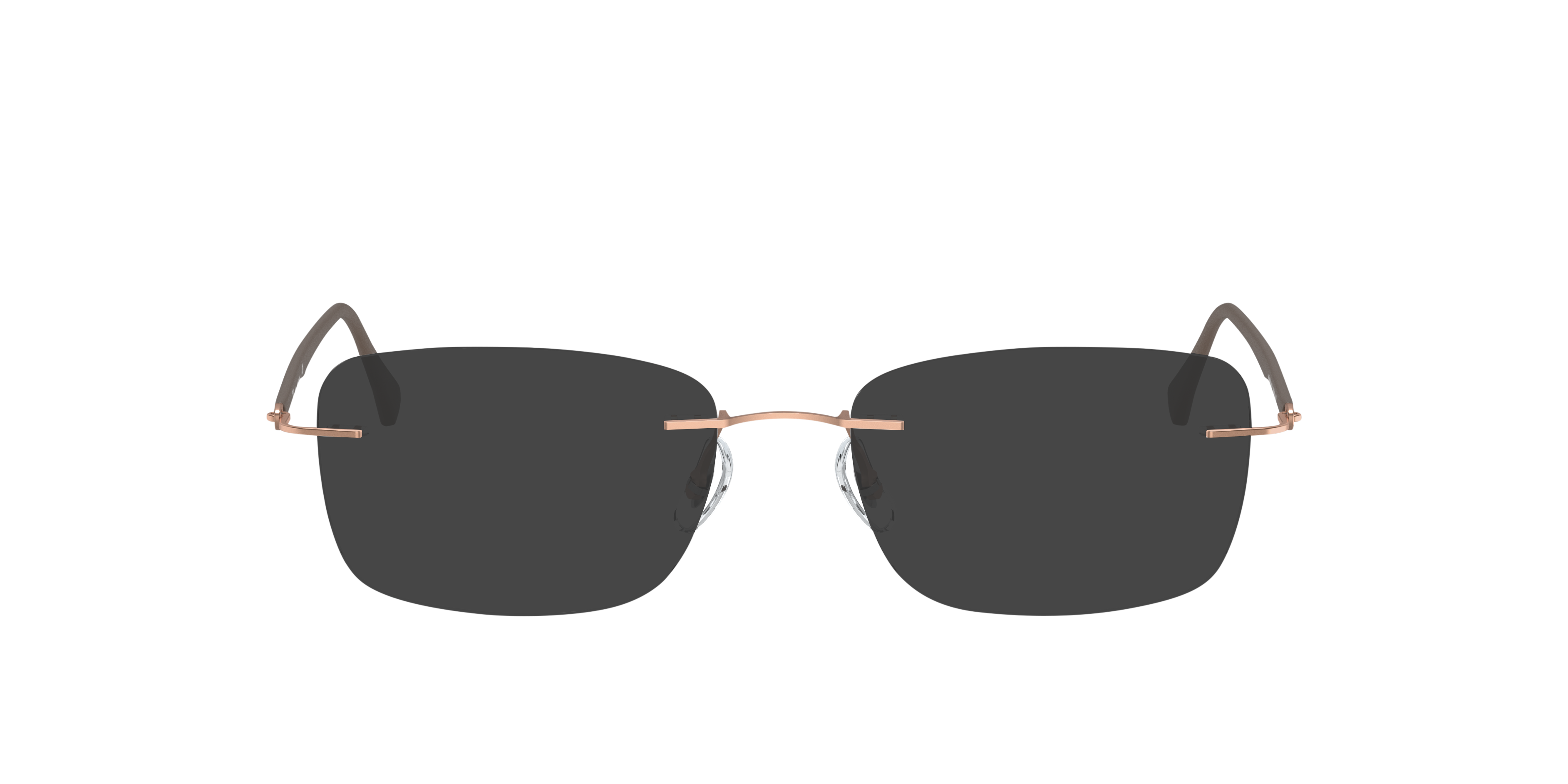 RB8725 Lichtbruin TitaanEyeglass Frames van B24, met getinte lenzen