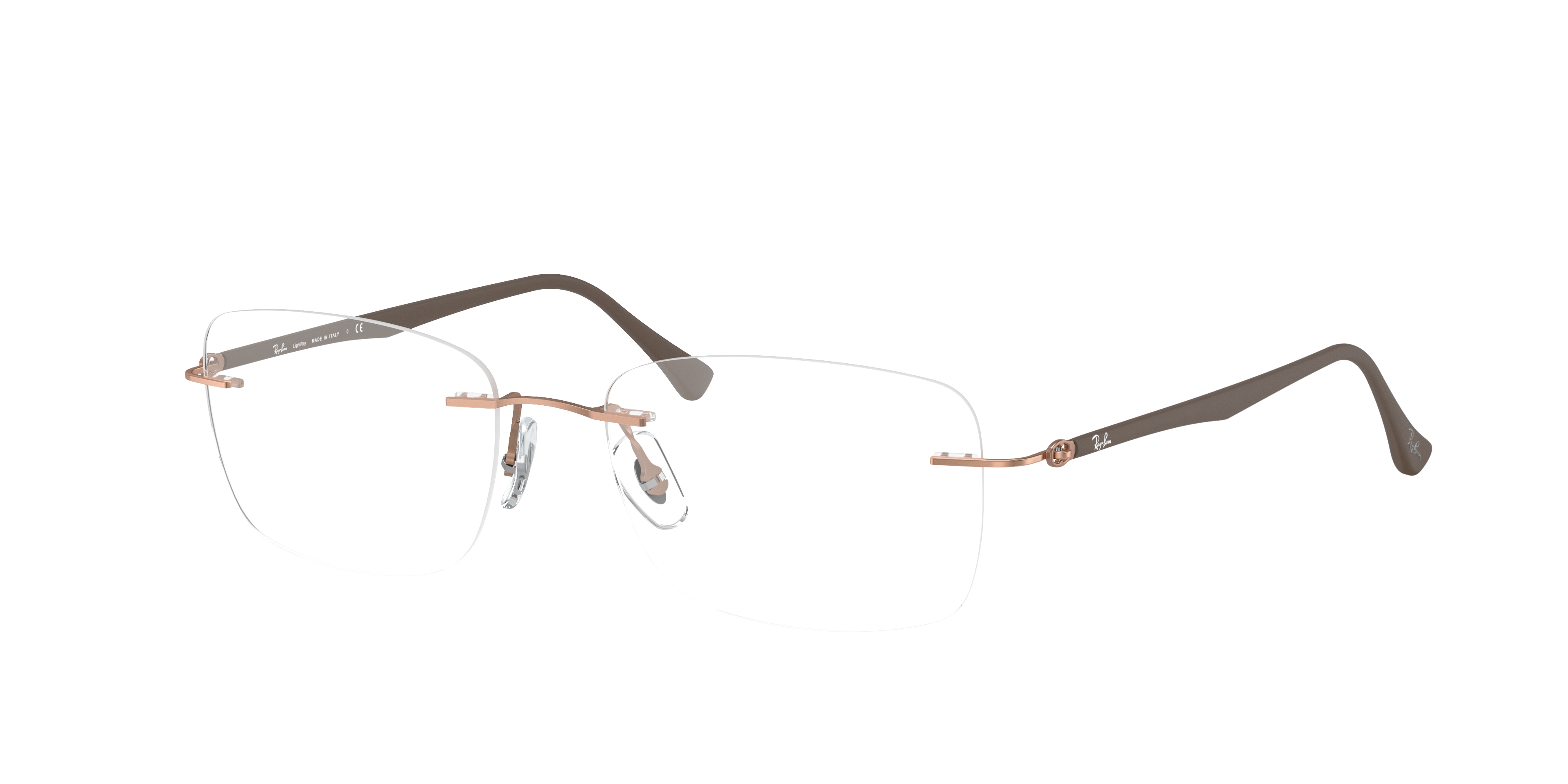 RB8725 Lichtbruin TitaanEyeglass Frames van B24, Hoekweergave