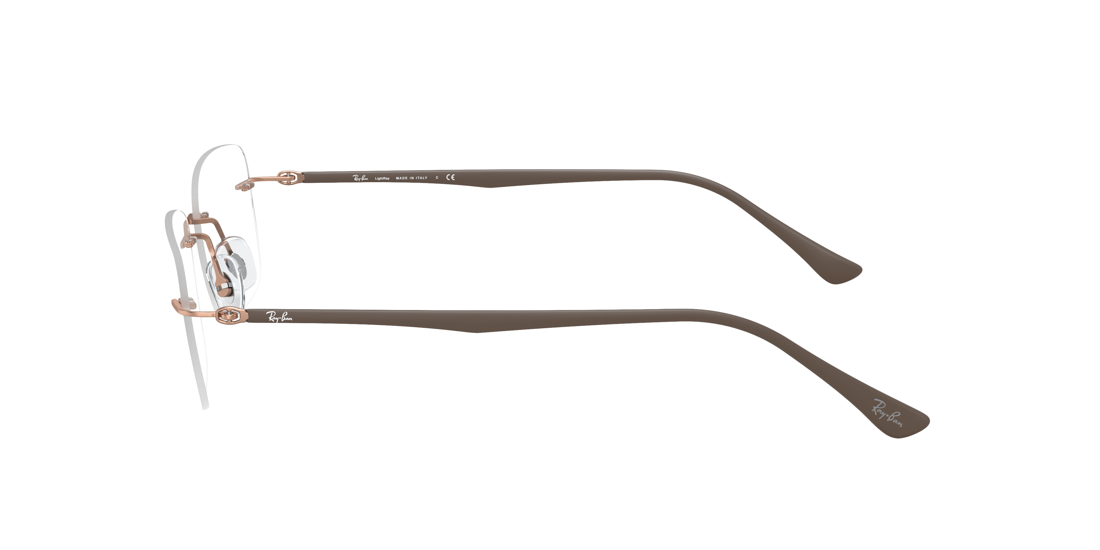 RB8725 Lichtbruin TitaanEyeglass Frames van B24, Zijaanzicht