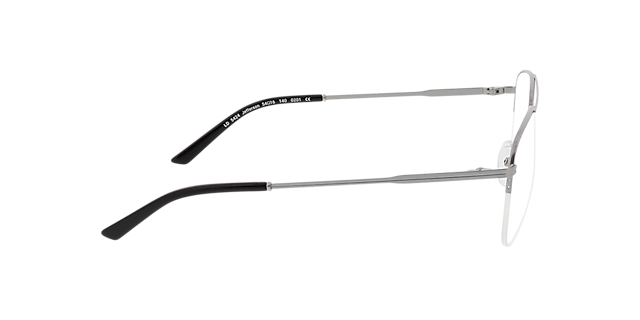 Jefferson Matt Silver  &  Black MetallEyeglass Frames von B24, Seitenansicht