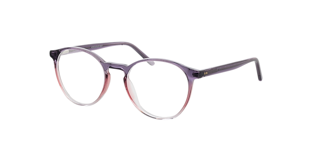 June Kristal paars roze  &  paars AcetaatEyeglass Frames van B24, Hoekweergave