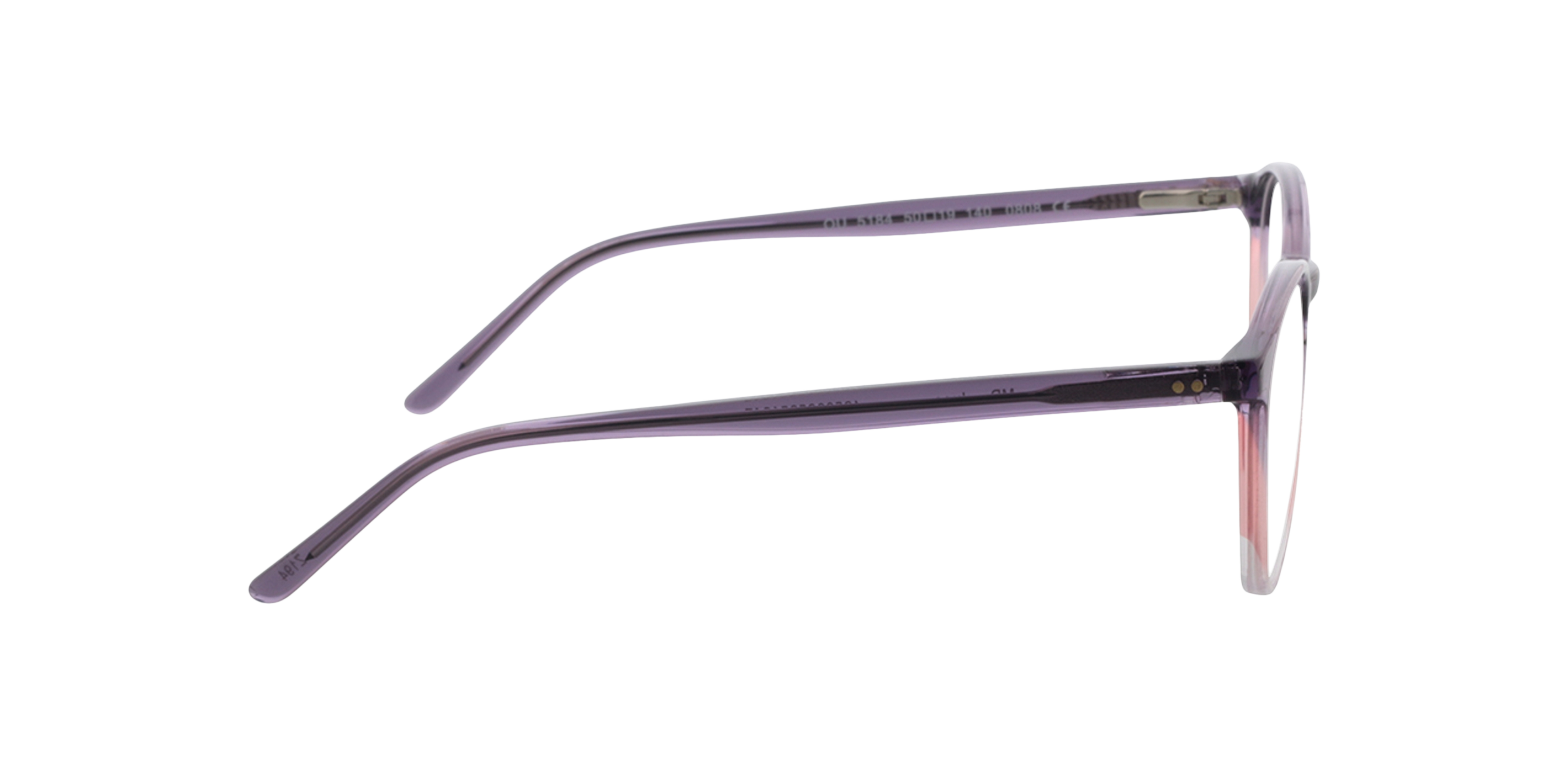 June Kristal paars roze  &  paars AcetaatEyeglass Frames van B24, Zijaanzicht