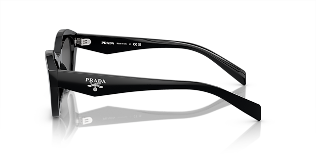 PR A02S Schwarz AcetatSunglass Frames von B24, Seitenansicht