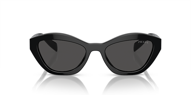 PR A02S Schwarz AcetatSunglass Frames von B24, Vorderansicht