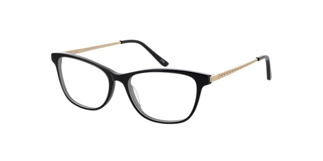 Lola Zwart & goud MetaalEyeglass Frames van B24, Hoekweergave