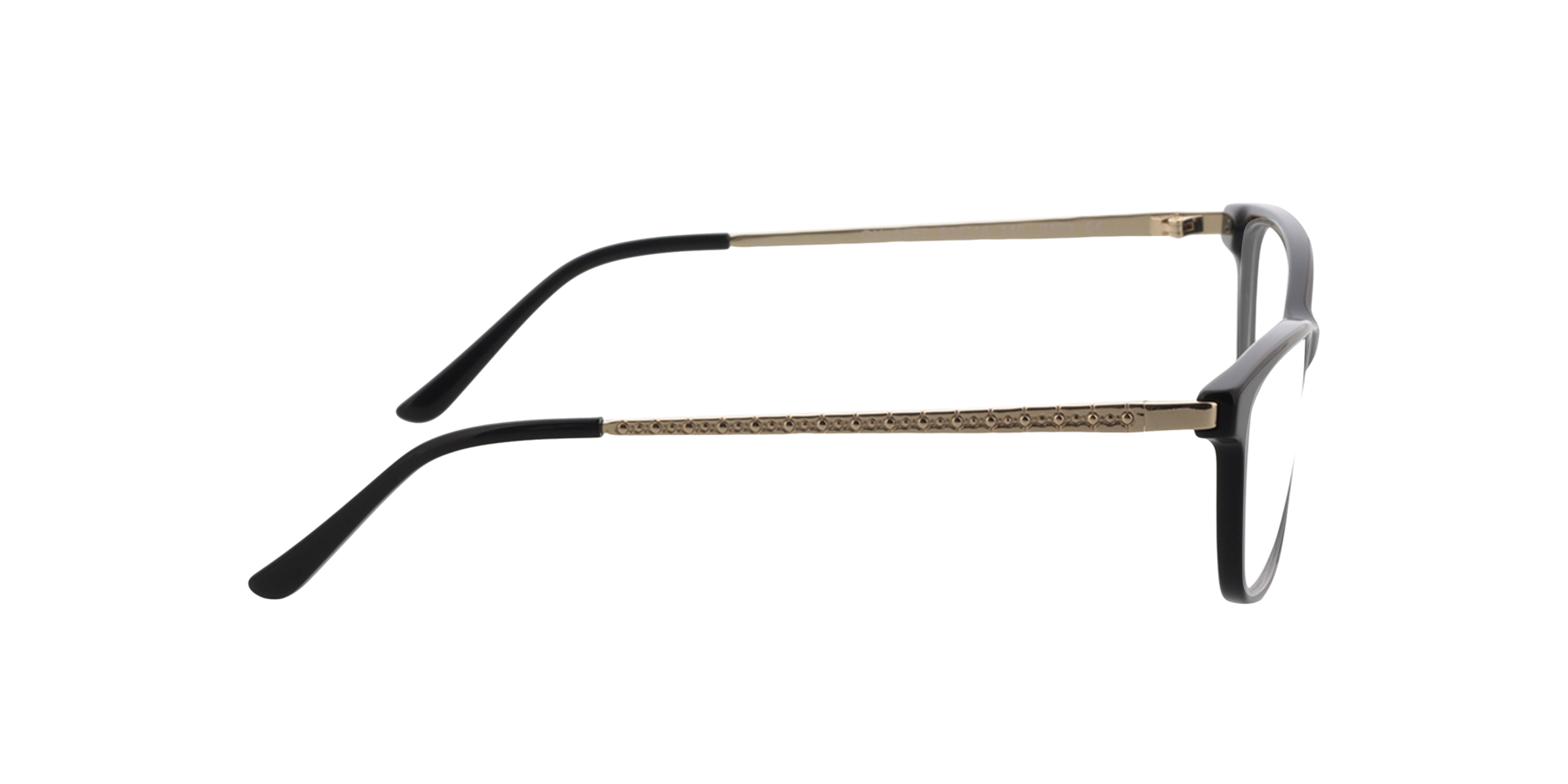 Lola Zwart & goud AcetaatEyeglass Frames van B24, Zijaanzicht