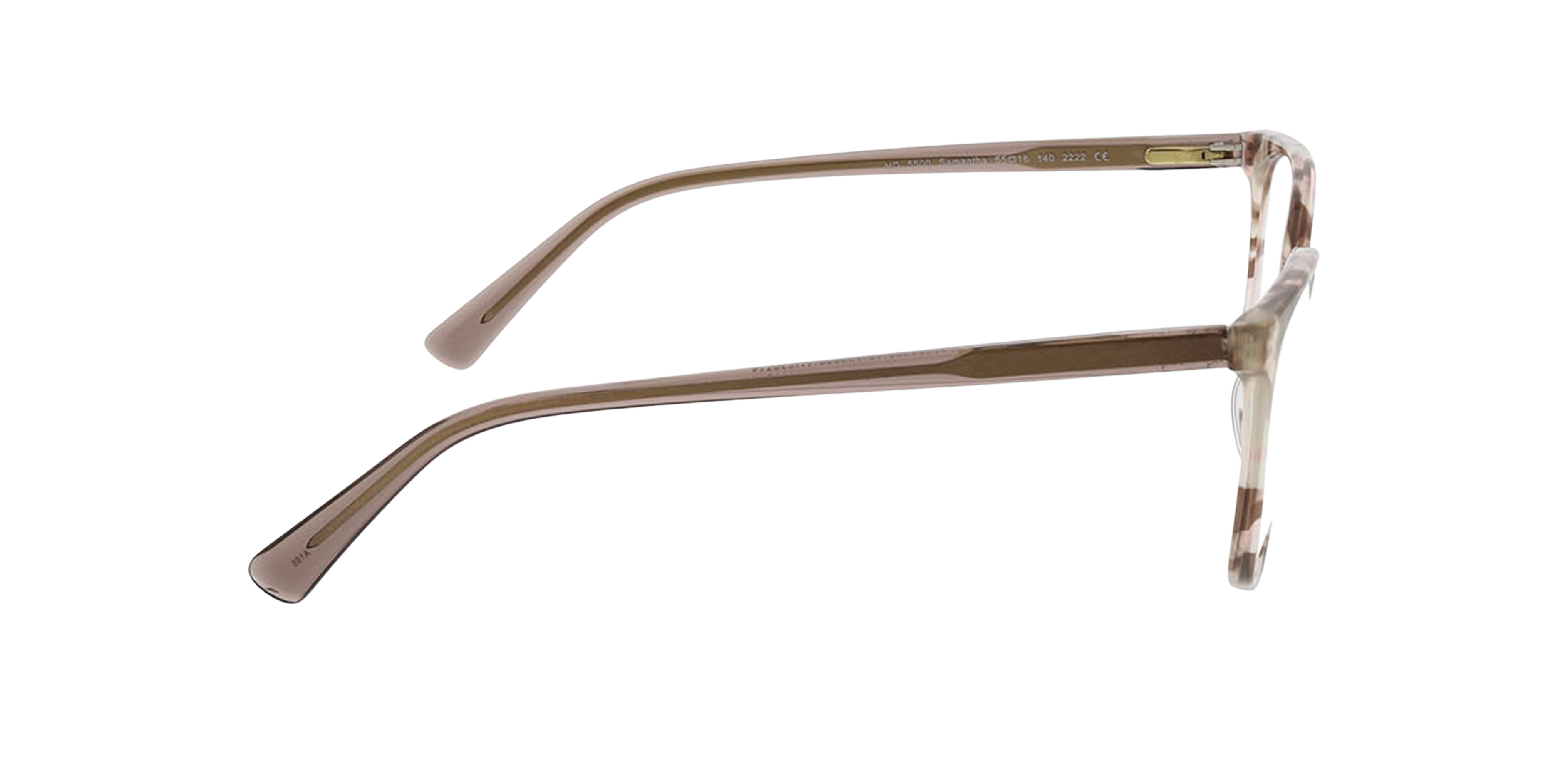 Samantha Gestippeld bruin roze Havana AcetaatEyeglass Frames van B24, Zijaanzicht