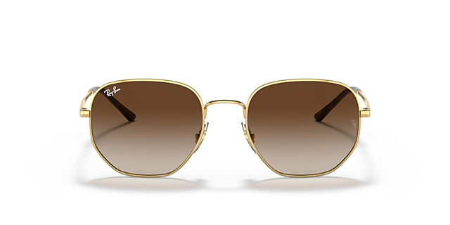 RB3682 Arista Gold MetallSunglass Frames von B24, Vorderansicht