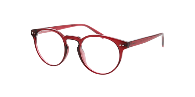 San Jose Kristalrood KunststofEyeglass Frames van B24, Hoekweergave