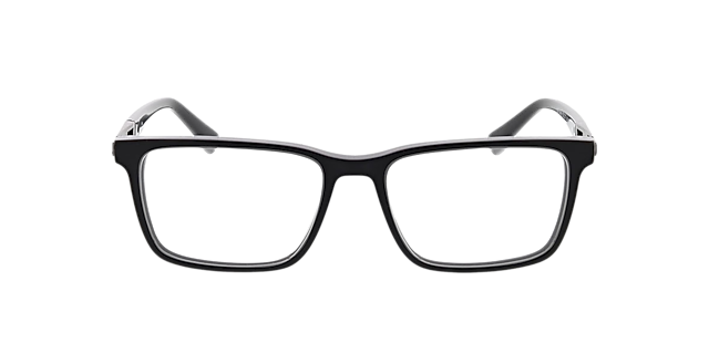 Lenny Zwart & donker gunmetal AcetaatEyeglass Frames van B24, Vooraanzicht