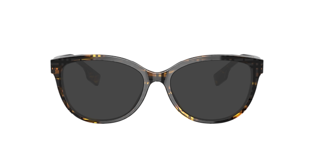 BE2357 Top Check & Striped Brown AcetatEyeglass Frames von B24, mit getönten Gläsern