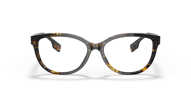 BE2357 Top Check & Striped Brown AcetatEyeglass Frames von B24, Vorderansicht