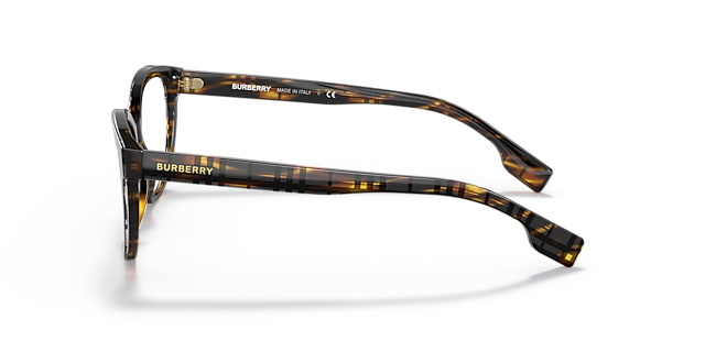 BE2357 Top Check & Striped Brown AcetatEyeglass Frames von B24, Seitenansicht